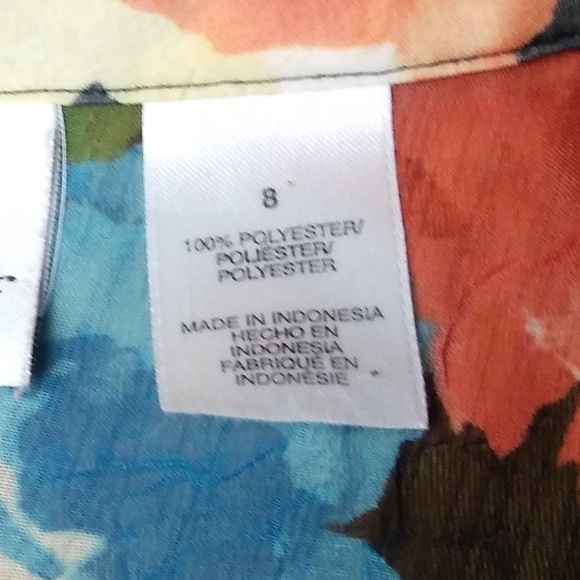 Alfred Dunner Sheer Flowered Blouse Size 8 - Picture 5 of 5